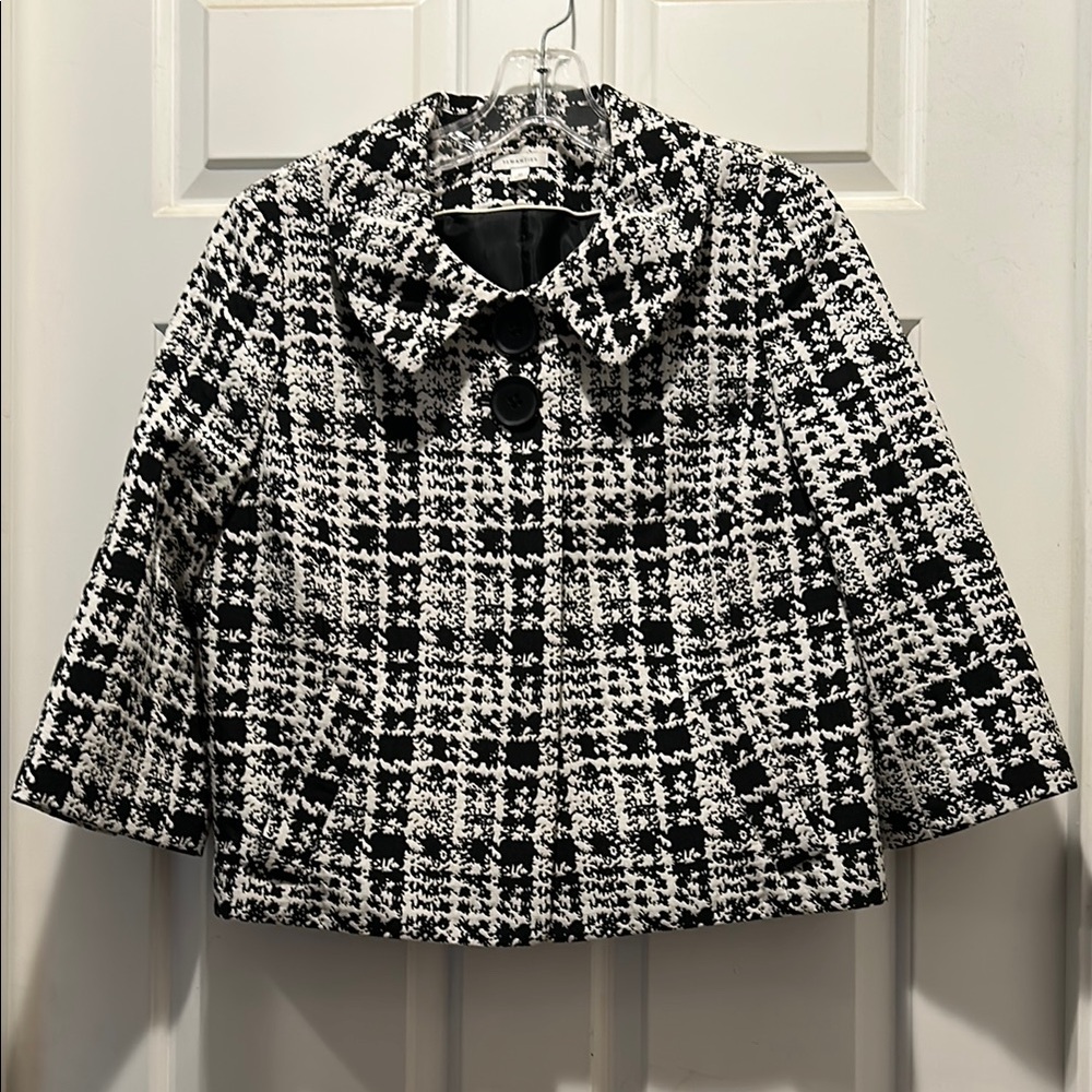 Semantiks Chic Black and White Houndstooth Jacket